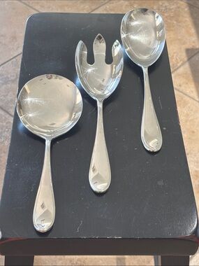 Yamazaki Stainless Steel Three-Piece Serving Spoon Set - Silver